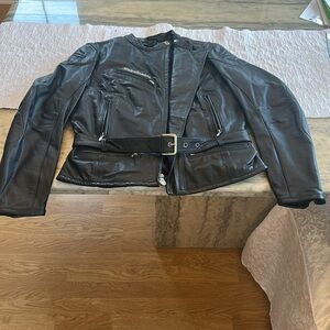 Harley Davidson belted Leather riding jacket size Medium